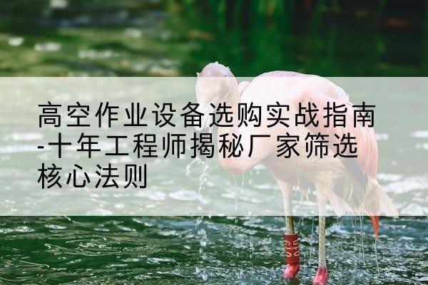 同德剪叉式升降机厂家-高空作业设备选购实战指南-十年工程师揭秘厂家筛选核心法则